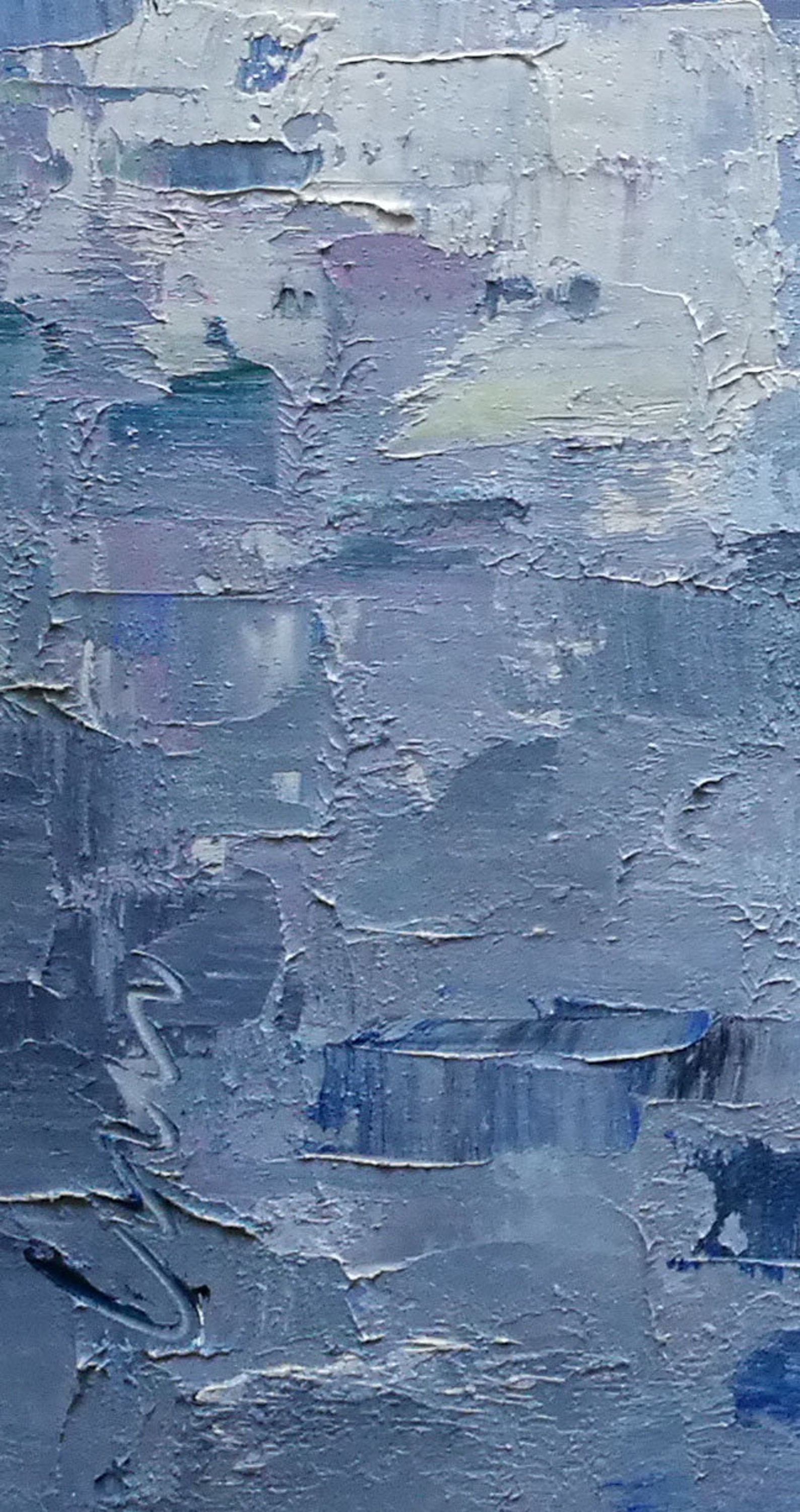 Large Abstract Canvas Art Blue Painting on Canvas Modern Etsy