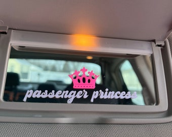 Passenger Princess Mirror Decal
