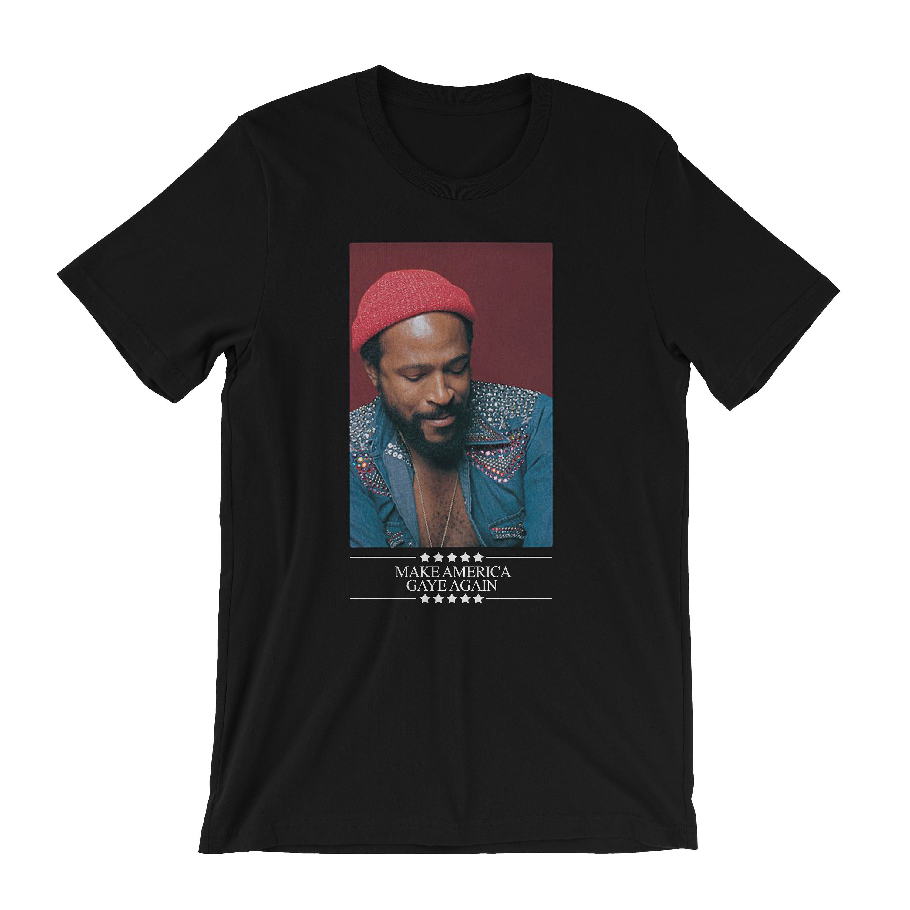 Marvin Gaye T-Shirt - Motown Make America Gaye Again MAGA Sexual Healing Mi...