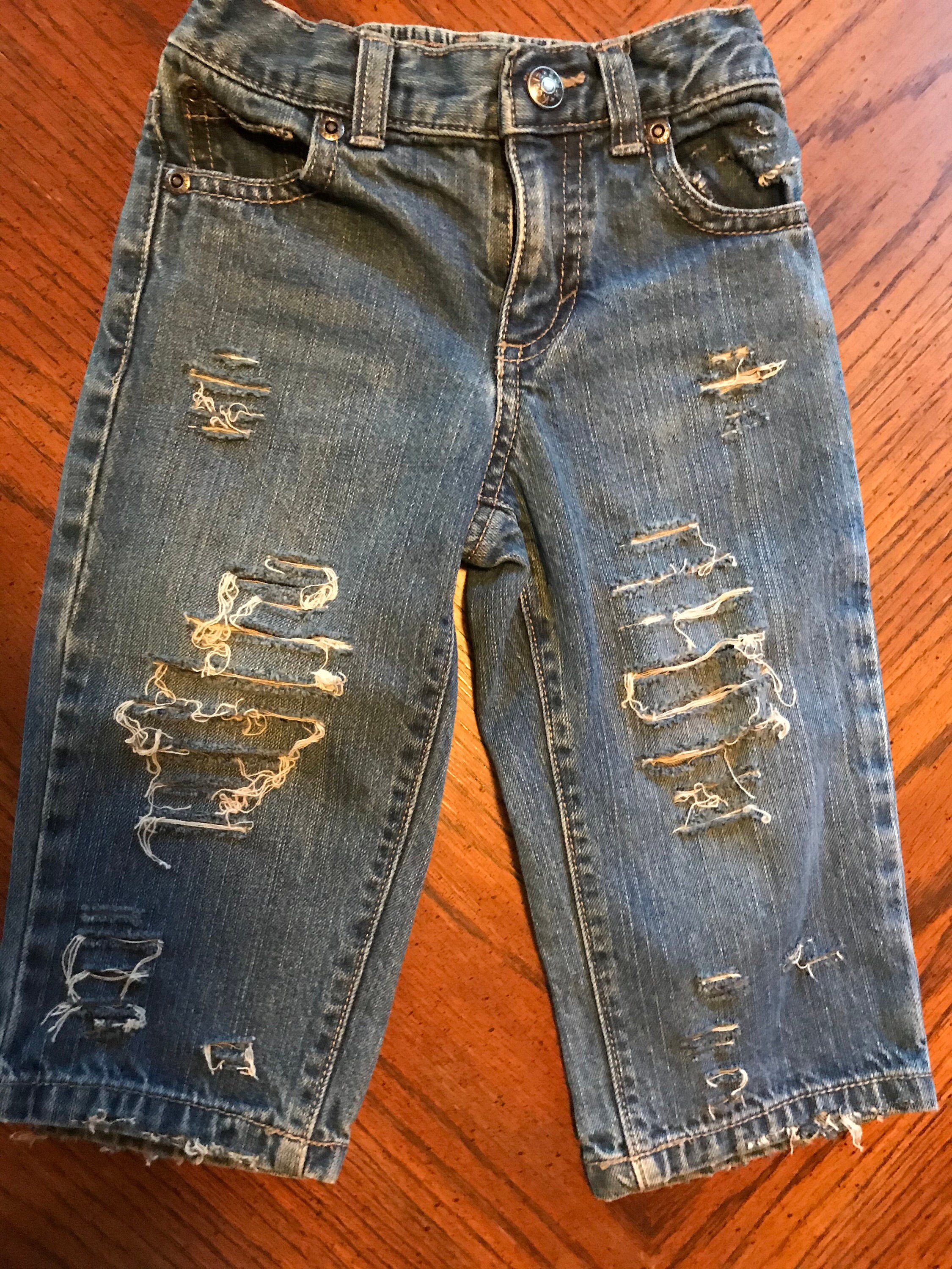 18 m kids unisex distressed jeans | Etsy