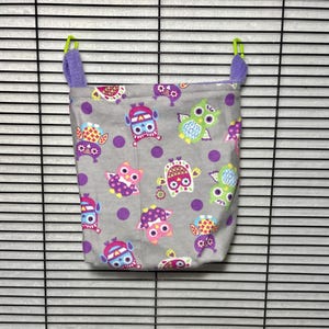 Colony Size Sugar Glider Fleece Pouch, sugar bear, pouchmates,  exotic animal bed, small animal pouch