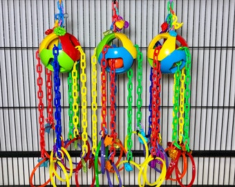 Pulley Party - Fun Hanging Toy for Sugar Gliders, Birds, Squirrels, Ferrets & Other Small Pets
