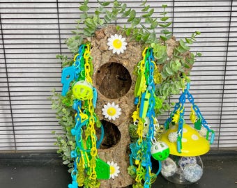 Natural Cork Tree - Fun Floor Toy for Sugar Gliders, Birds, Squirrels, Ferrets & Other Small Pets