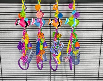 Peces Jinglers - Juguete para petauros del azúcar, oso de azúcar, mascotas de bolsillo, tamaño de viaje, animal exótico, juguete para animales pequeños