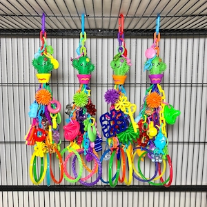 Cactus Jingler - Sugar Glider Toy, sugar bear, pouchmates, bird toy, squirrel, ferret, exotic animal, small animal toy