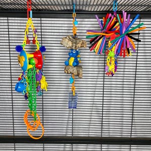 Starter Toy Bundle - Fun Hanging Toys for Sugar Gliders, Birds, Squirrels, Ferrets & Other Small Pets