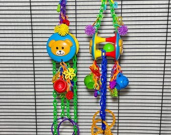 BB Bear - Fun Hanging Toy for Sugar Gliders, Birds, Squirrels, Ferrets & Other Small Pets
