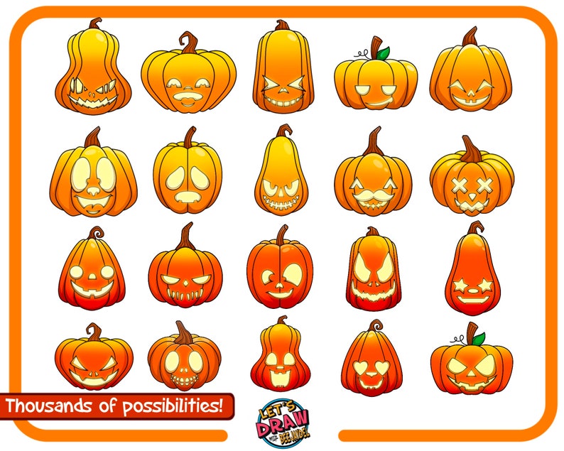 Jack O #39 Lantern Creator Brush Pack for Procreate: 85 Stamp Etsy