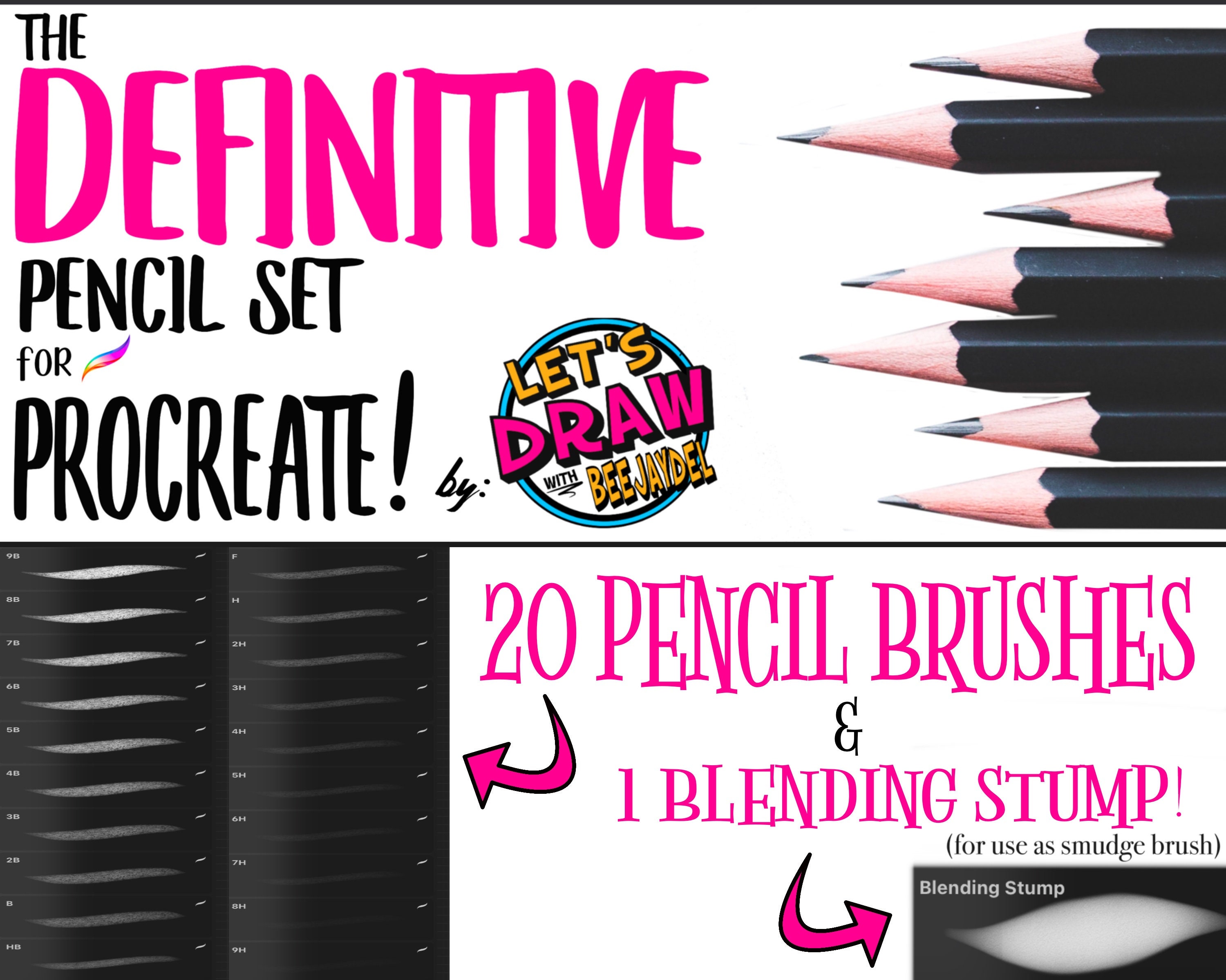 The Definitive Pencil Set for Procreate by Beejaydel Etsy