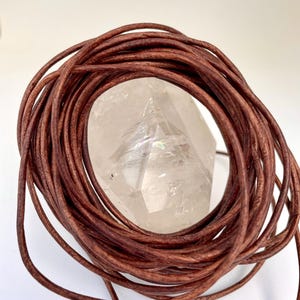 Dark Brown Leather Cord Necklace: 2mm, Lobster Clasp (13-36 inch)