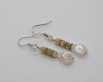 Rose Quartz & Moonstone Earrings