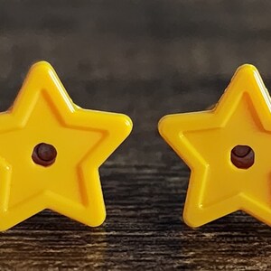 Lego Yellow Star Earrings