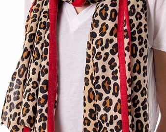 red leopard scarf