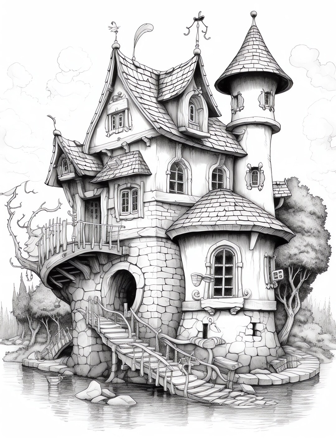 Relaxing Printable Colouring Pages DOWNLOAD PNG Print at Home Adult ...