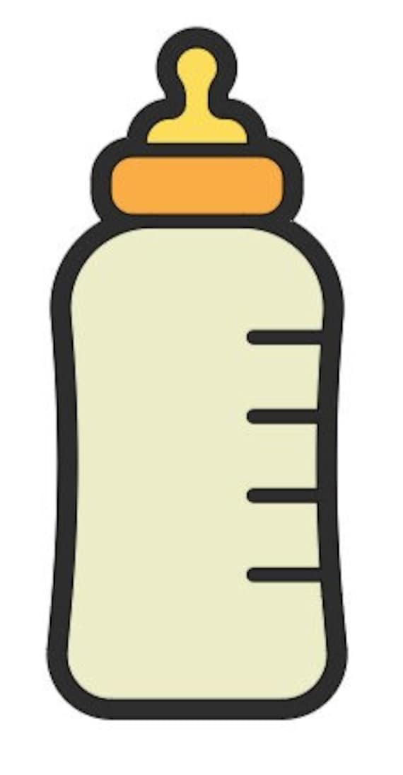 Baby bottle JPG digital clip art image shower new babies party mum clipart printable print at home crafts boy girl milk bottles games