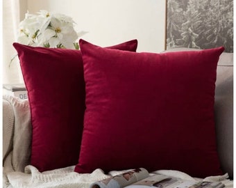wine red pillows