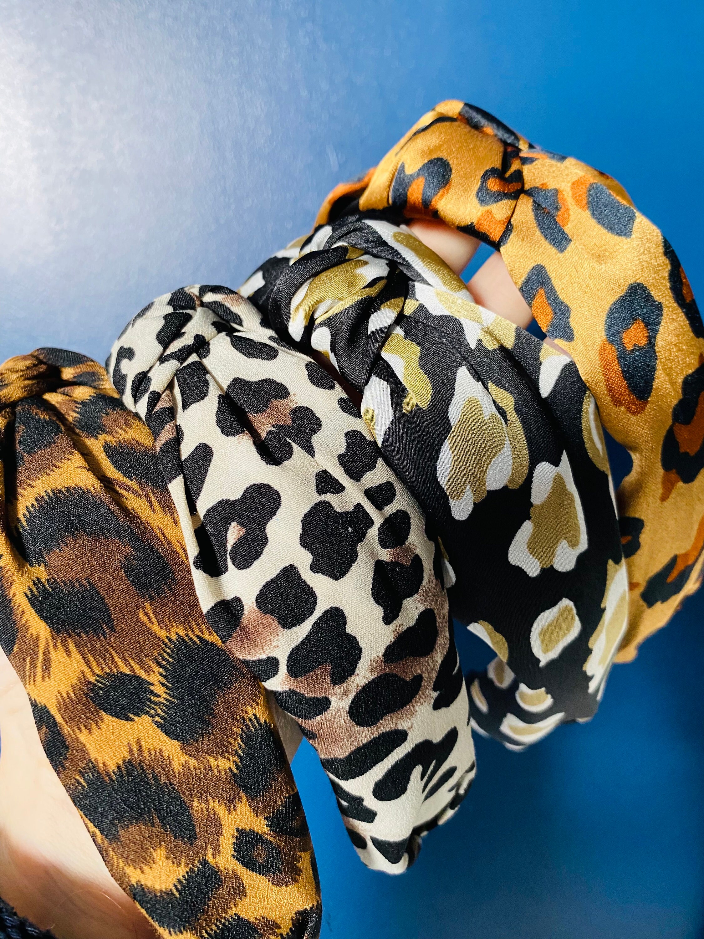 Chunky Animal Print Topknot Hairband Alice Band Hair Bands  display picture 2