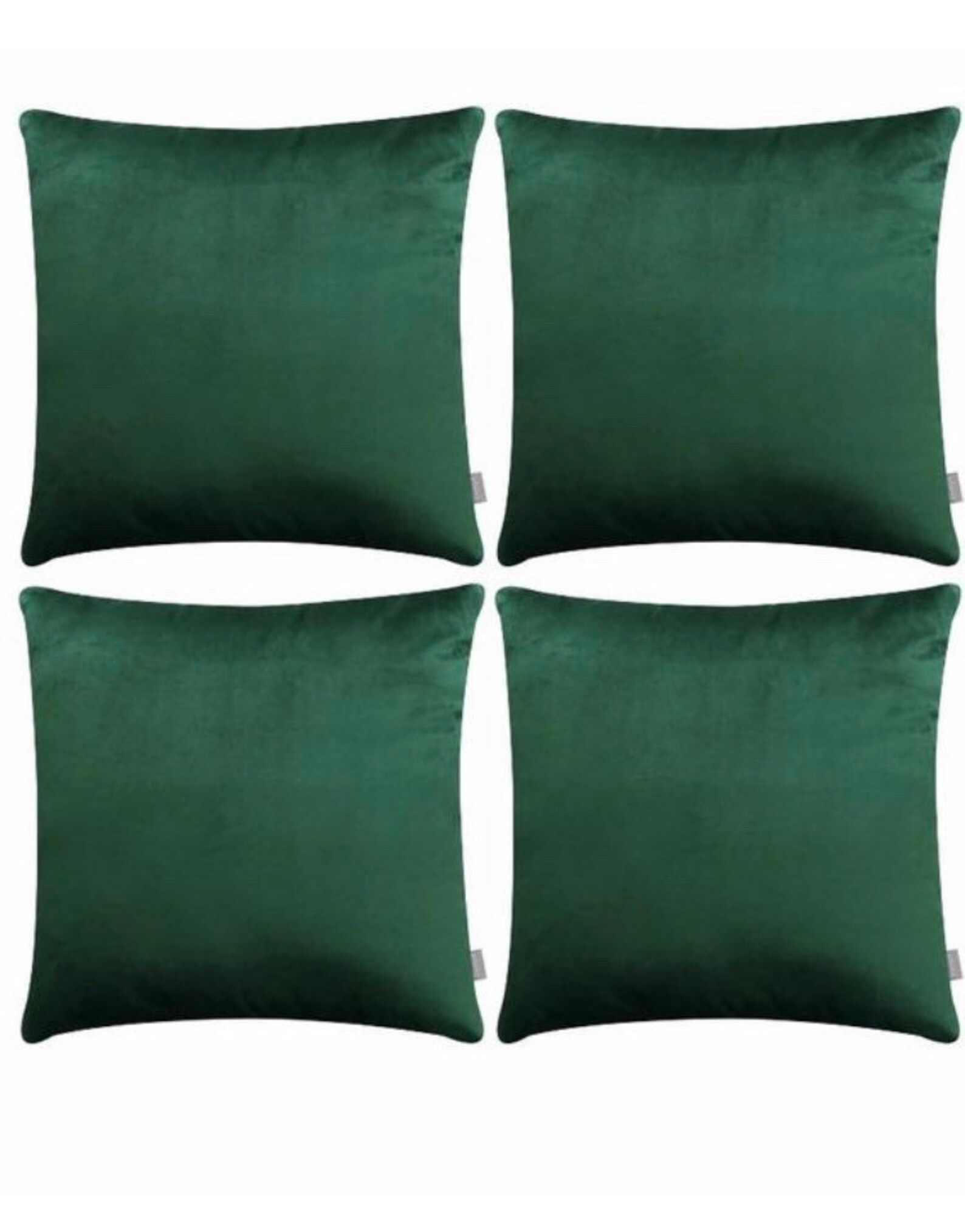 Set of 4 Emerald Green Velvet Feel Cushion Covers Size 45x45cm Etsy UK