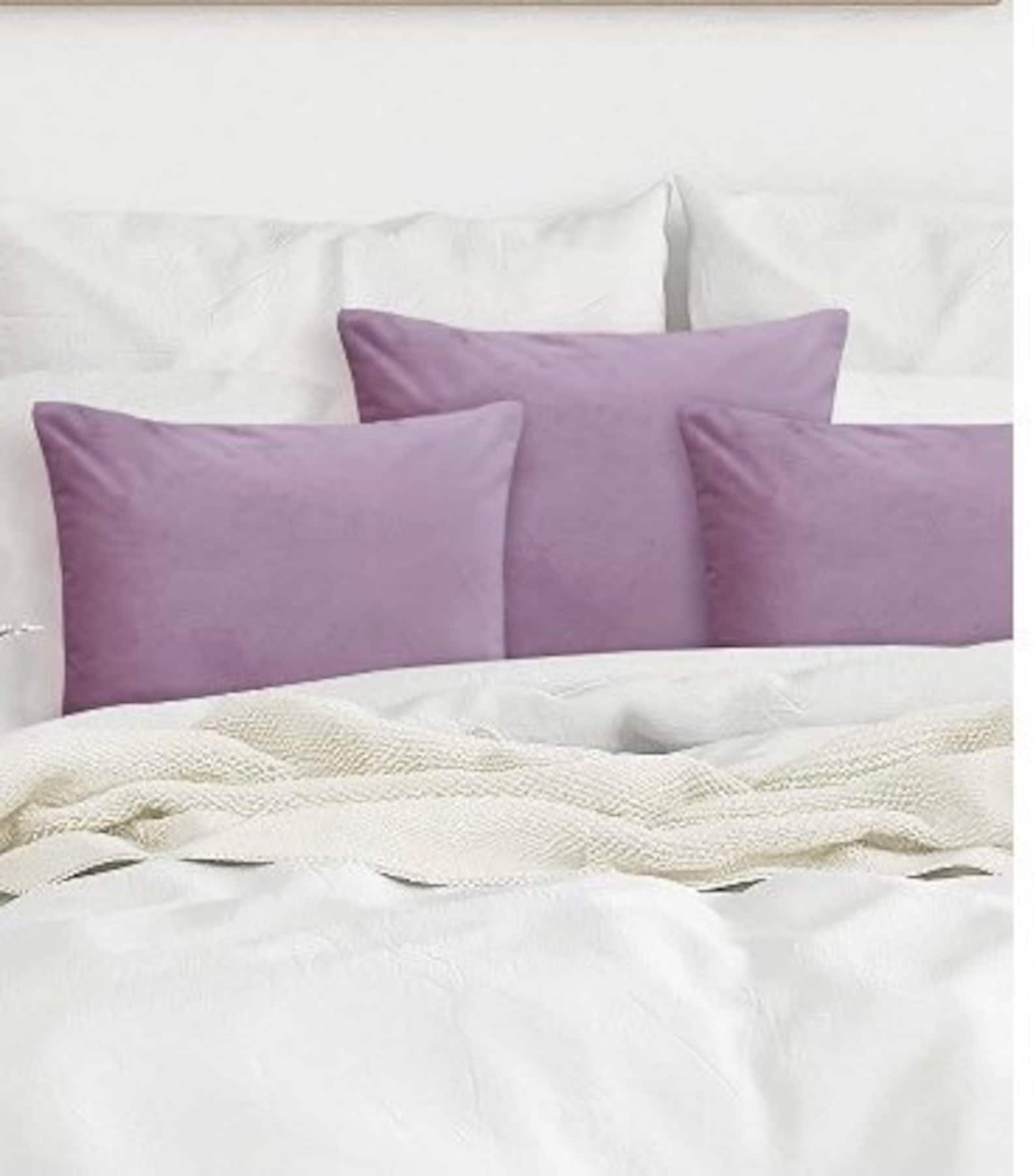 Set of 2 lilac velvet cushion covers 45x45cm cushions pillows Etsy