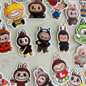 Set of 10 monsters stickers kids teens stationery vinyl diary journal school birthday party bag novelty collectible skateboard bedroom