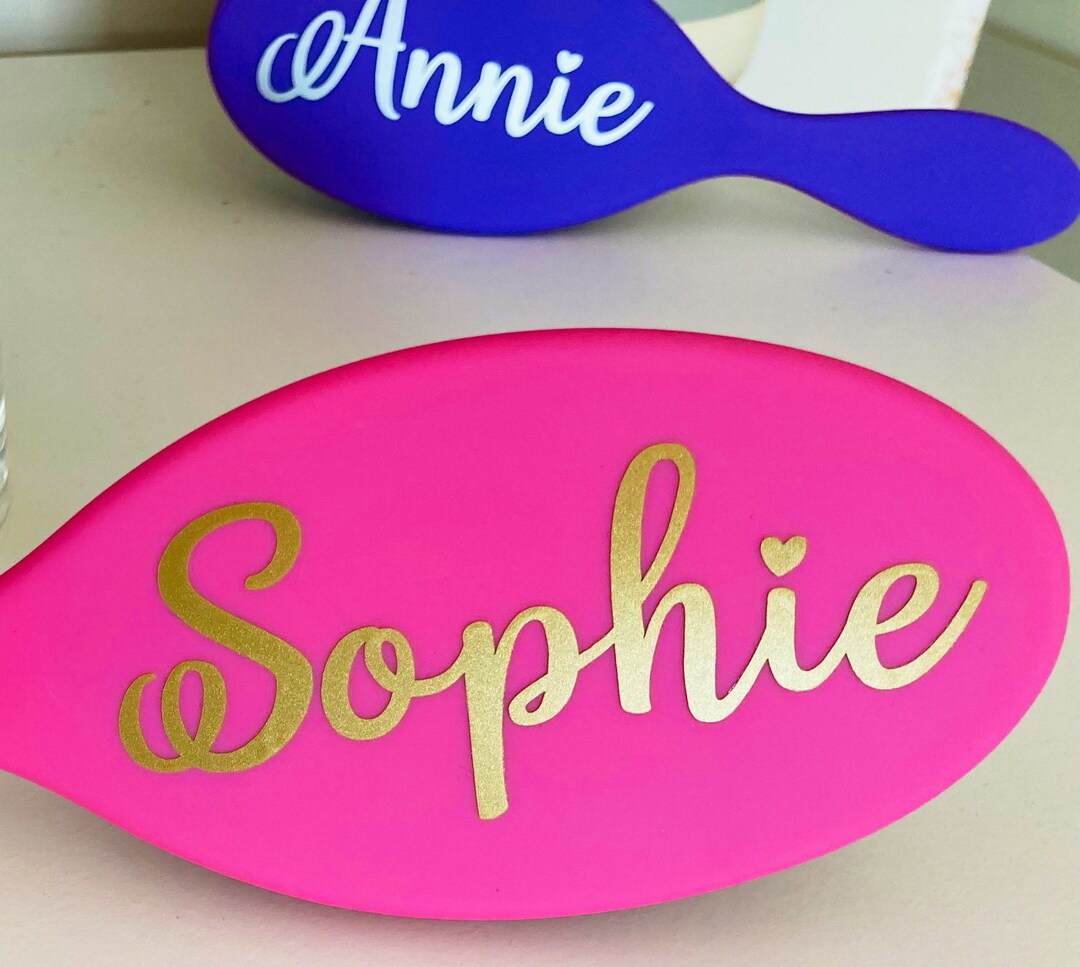 Personalised Vinyl Name Stickers Labels Adhesive Gold Silver Etsy