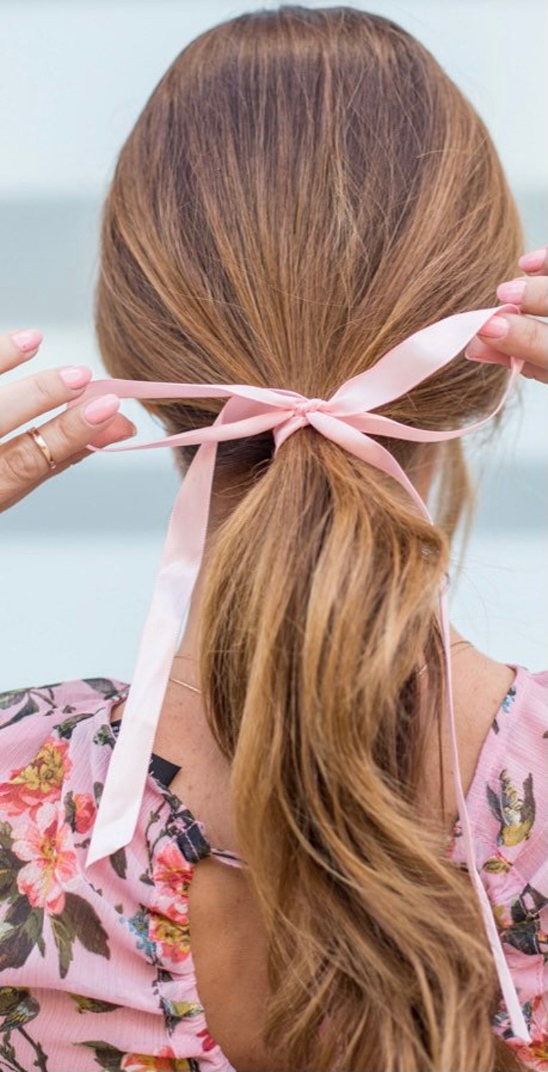Hair ribbons ponytail satin ribbons girls hair accessories Etsy