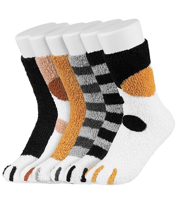 Cost warm fleece cat slipper socks pet lover cats womens sock Etsy