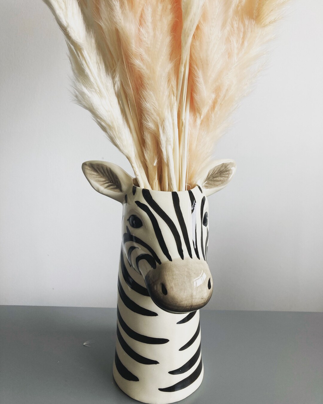 Zebra Vase Ceramic Animal Vases Flower Pot Ornament Zebras Etsy UK