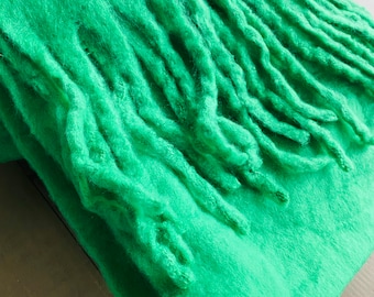 Oversized thick tassle fringe scarf green scarves womens fashion gift gifts multicoloured accessories tassled shawl tassled fashion chunky