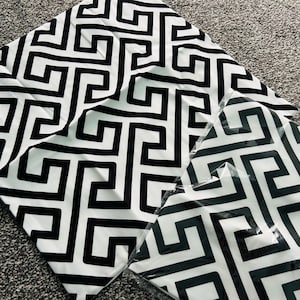 Lote de 2 fundas de cojín geométricas monocromáticas en blanco y negro de 45 x 45 cm (18 x 18 pulgadas), cojines para decoración del hogar, regalos, cojines estampados para interiores.