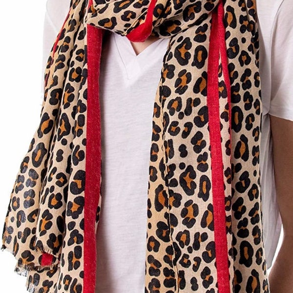 Leopard Print Scarf Etsy