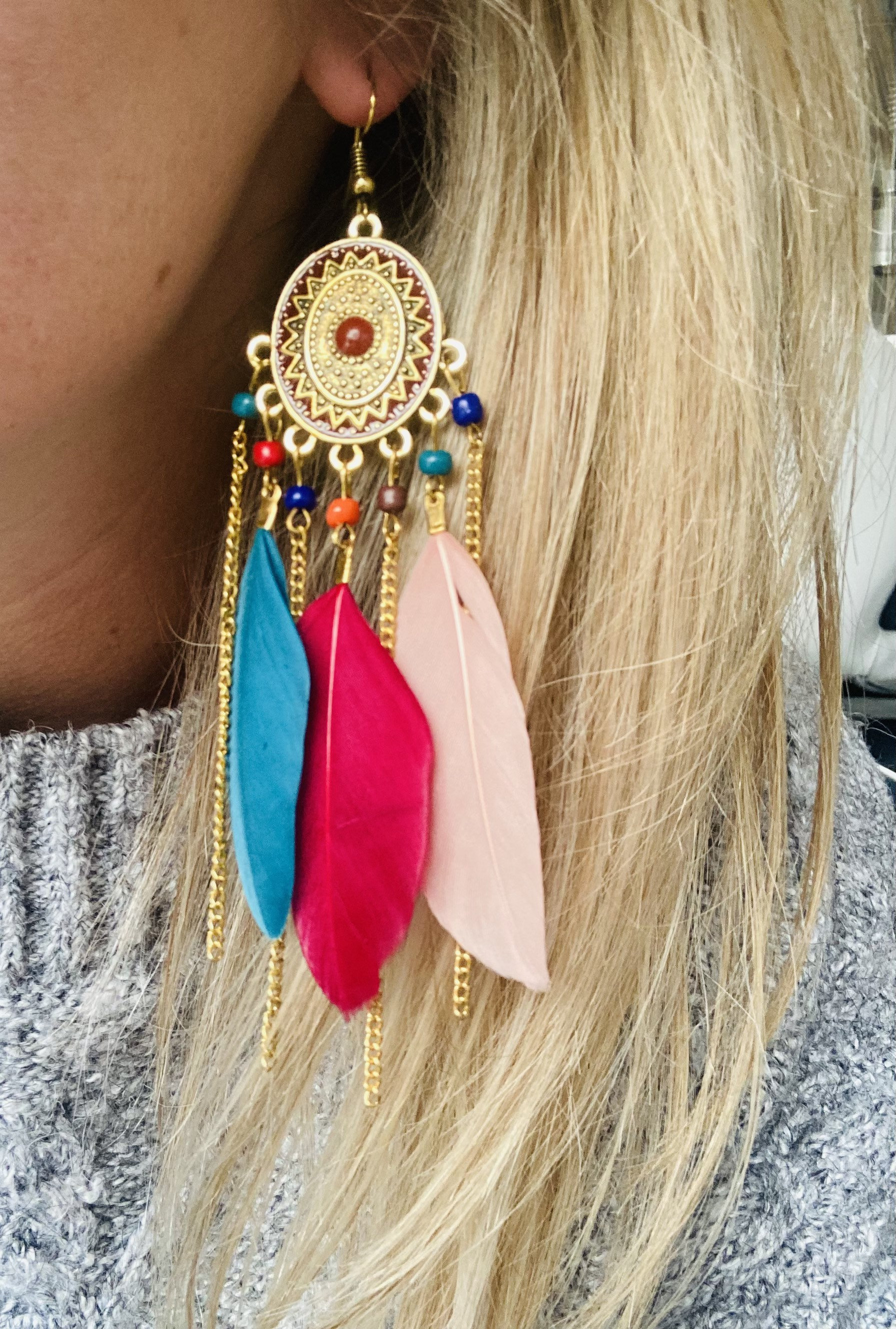 Aliexpress Indian Feather Earrings Fashion Temperament Butterfly