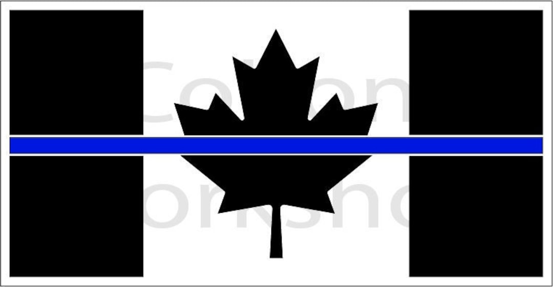 Thin Blue Line Canada Flag Downloadable File. This File Comes in Svg