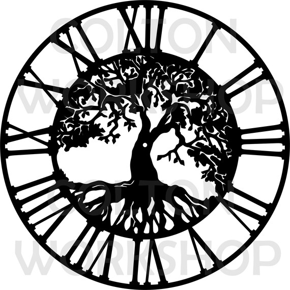 Tree of Life 32 Clock Svg Digital File for Laser - Etsy