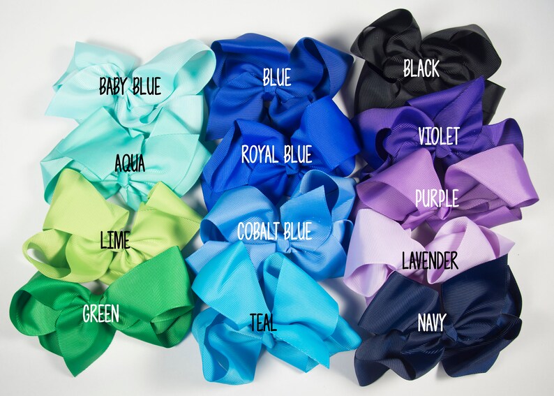 1. Royal Blue and Yellow Hair Bow - wide 2