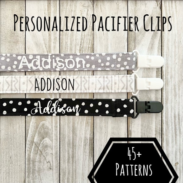 Personalized Pacifier Clip, Personalized Paci Clip, Pacifier Clip With Name, Personalized Baby gift