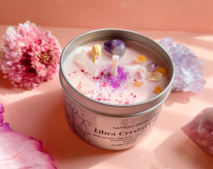 Libra Crystal Candle