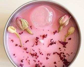 Self Love Crystal Candle