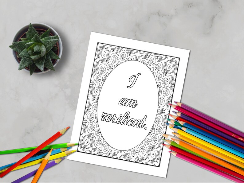 Self Esteem Printable Coloring Page Bundle 12 pages Self - Etsy España