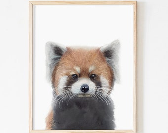 Baby Red Panda Print Etsy Baby Red Panda Print Etsy