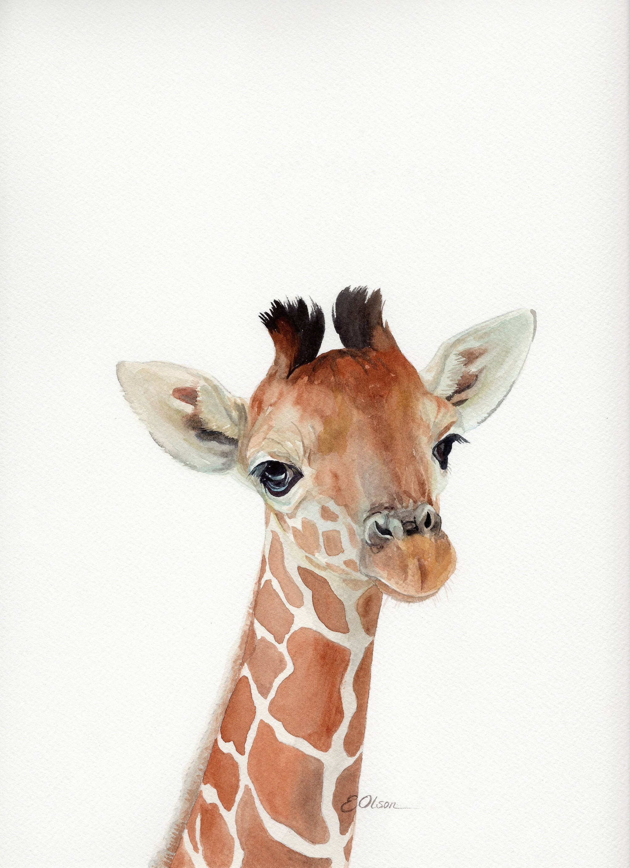 Download Animal Painting Mothers Day Card Original Watercolor Giraffe Painting Safari Animal Art Giraffe Nursery Wall Decor Giraffe Gift Watercolor Art Collectibles Delage Com Br