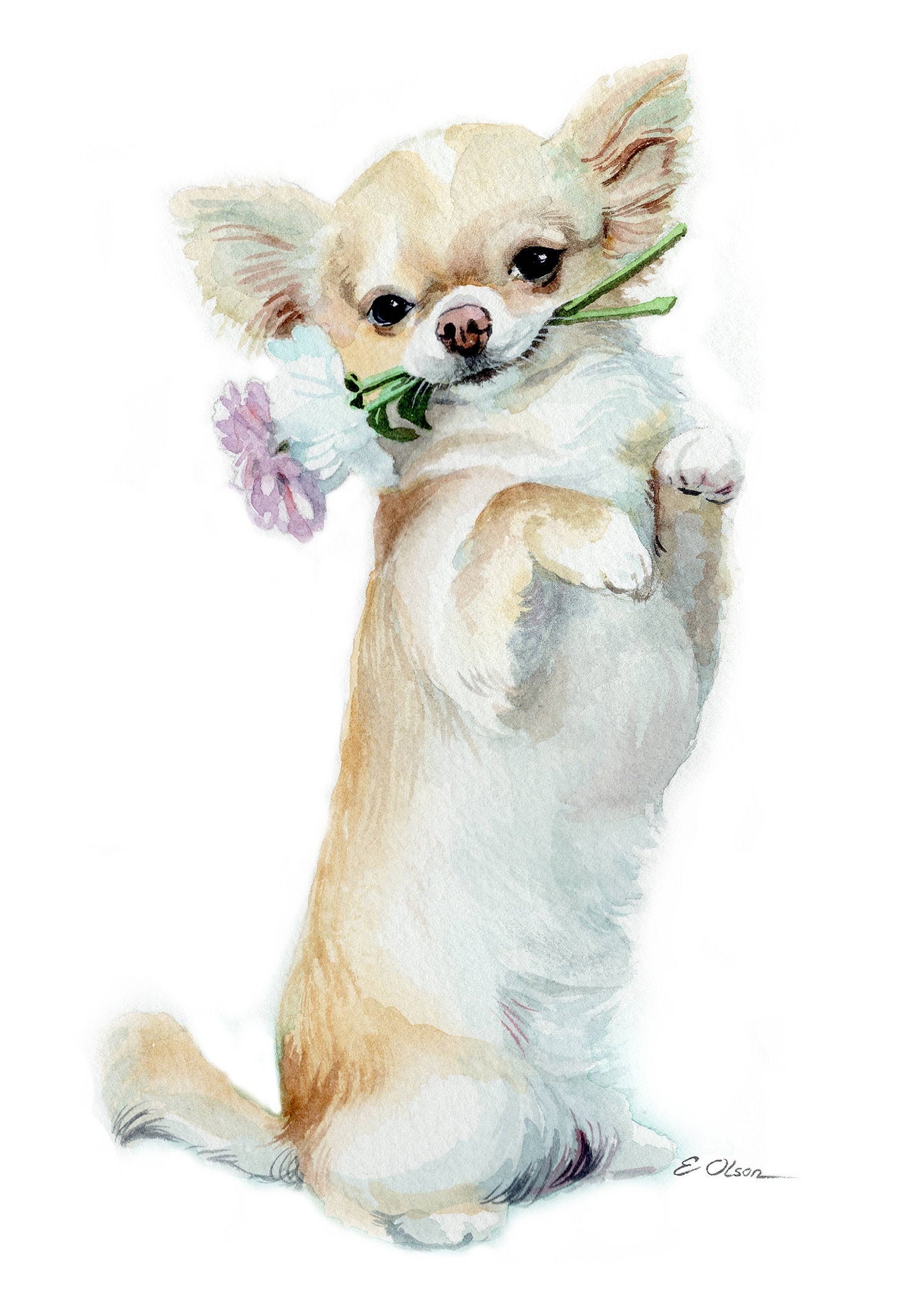 Flower Girl Chihuahua Jigsaw Puzzle