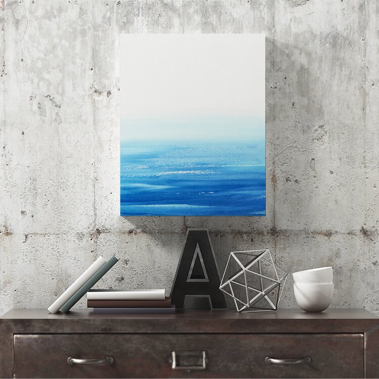 Blue Abstract Art Printable Abstract Art Blue Ocean | Etsy