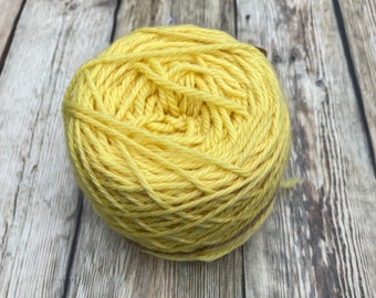 Onion - Naturally Dyed Pure Wool Yarn - Lemon Yellow - 100g ball - Aran Weight
