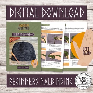 Digital Download - Beginners Nalbinding Workbook - Oslo Stitch Hat - for Left Handed Crafters
