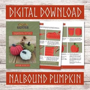 Digital Download - Nalbinding Pattern - Halloween / Autumn / Fall Pumpkin Decoration