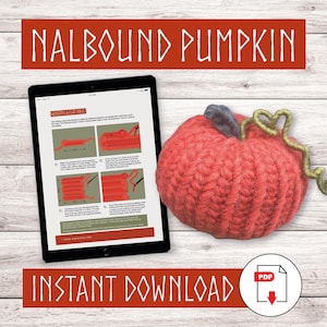 Digital Download - Nadelbindung Muster - Halloween / Herbst Kürbis Dekoration