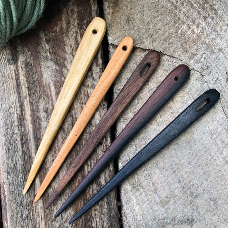 Nalbinding Needles Set of 5 Woods for Viking Medieval Etsy