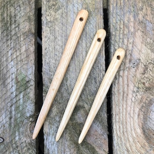 Nalbinding Needle Ash for Viking Medieval Needlecraft - various lengths available