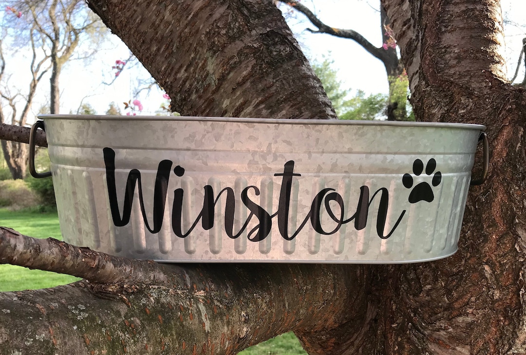 Personalized Metal Dog Toy Storage Bin Indestructible Dog Bin Etsy